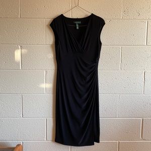 Black draped Ralph Lauren dress size 8